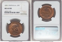 Carlos I 20 Reis 1891 MS64 Red and Brown NGC, KM533. Cartwheel luster. 

HID09801242017

© 2020 Heritage Auctions | All Rights Reserved
