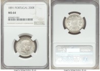 Carlos I 200 Reis 1891 MS64 NGC, KM534. Full strike with a taupe shade of light toning. 

HID09801242017

© 2020 Heritage Auctions | All Rights Reserv...