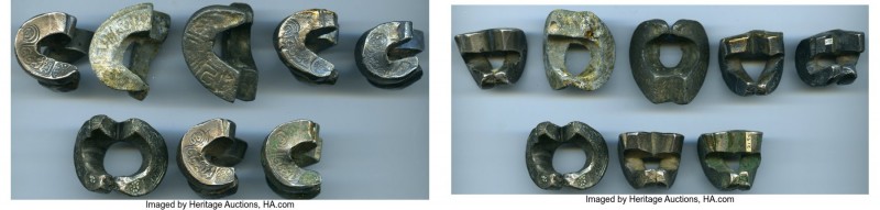 8-Piece Lot of "K'a K'im" Tamlungs (4 Baht) ND (from 13th Century), cf. Mitch-pp...