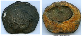 Chiangmai "Oyster" Tok ND (17th-20th Century) AU (Encrustations), Krisadaolarn/Mihailovs-pp. 66-67, Plates B02-B05, Opitz-pg. 354. 60mm. 71.85gm. Extr...