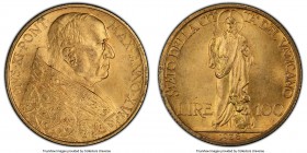 Pius XI gold 100 Lire Anno XV (1936) MS66 PCGS, KM10. 

HID09801242017

© 2020 Heritage Auctions | All Rights Reserved