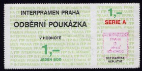 Czechoslovakia Interpramen Praha 1 Bod 
Serie A, stamp UZHOROD (Ukraine). Rare.