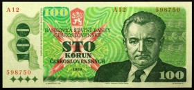 Czechoslovakia 100 Korun 1989 
P# 97; # A 12 598750; UNC