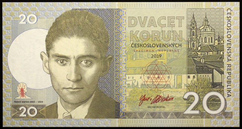 Czech Republic 20 Korun 2019 Specimen "Franz Kafka"
Fantasy Banknote; Franz Kaf...