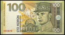 Czech Republic 100 Korun 2019 Specimen "Milan Rastislav Štefánik"
Fantasy Banknote; 100 Years of Czechoslovakia; 100 Rokov Československa; Milan Rast...