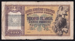 Albania 1000 Francs 1945 
P# 14, N6 1691