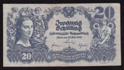 Austria 20 Shillings 1945 
P# 116, 1709 81715
