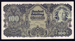 Austria 100 Schilling 1945 
P# 118;VF