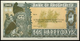Europe New Year Note 365 Happy Days 
Fantasy Banknote; Limited Edition; Made by Matej Gábriš; BUNC