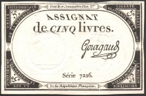 France 5 Livres 1793 
Serie 7226; aUNC