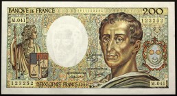 France 200 Francs 1986 RARE
P# 155; № 0811123252; aUNC; "Montesquieu"; RARE!
