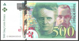 France 500 Francs 1994 
P# 160; UNC-; "Pierre & Marie Curie"