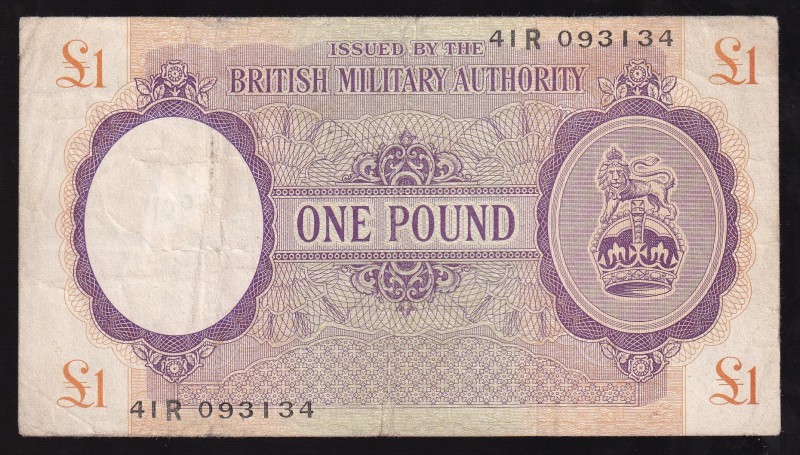 Great Britain Military 1 Pound 1943 
P# M6, 41R 093134