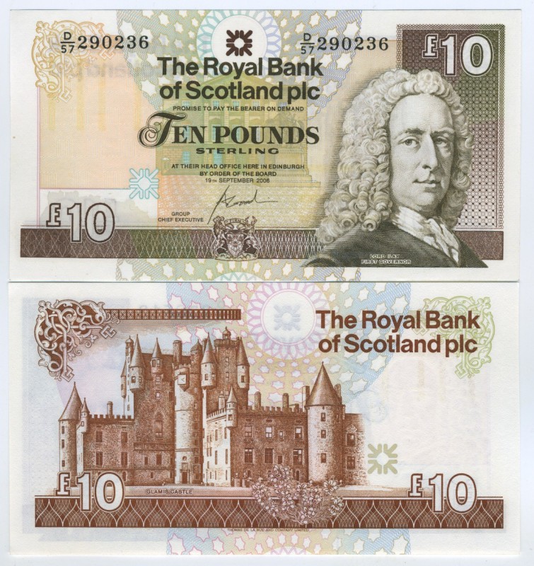 Scotland 10 Pounds 2006 
UNC. Royal Bank of Scotland