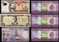 World Lot of 6 Banknotes 
Different Countries, Dates & Denominations; UNC