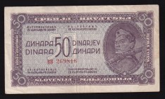 Yugoslavia 50 Dinara 1944 
P# 52, BB 269816
