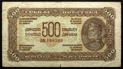Yugoslavia 500 Dinara 1944 
P# 54b; № БВ168700