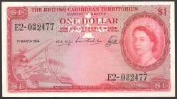 British West Indies 1 Dollar 1954 VERY RARE
P# 7b; № E2-032477; UNC; VERY RARE!