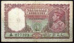 Burma 5 Rupees 1938 
P# 87; № A22-277323