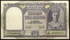 India 10 Rupees 1943 VERY RARE
P# 24; UNC (2 Standard Pinholes); "King George VI"; VERY RARE!