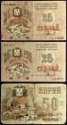 Russia - Transcaucasia Lot of 3 Rare Banknotes 1918 
25 & 50 Roubles 1918; P# S732 & S733