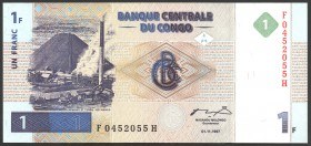 Congo 1 Franc 1997 RARE
P# 85; № F 0452055 H; UNC; "Patrice Lumumba"; RARE!