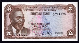 Kenya 5 Shillings 1967 
P# 1b; UNC