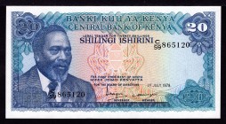 Kenya 20 Shillings 1978 
P# 17; Unc