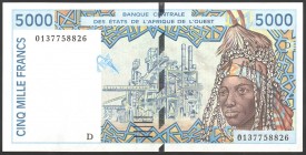 Mali 5000 Francs 2001 
P# 413; 10 Digit Serial; UNC; West African States