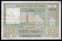 Morocco 1000 Francs 1951 -1958
P# 47