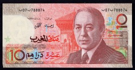 Morocco 10 Francs 1987 
P# 60a; EF