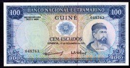 Portuguese Guinea 100 Escudos 1971 
P# 45a; UNC