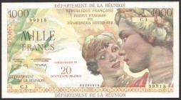 Reunion 20 New Francs 1971 RARE
P# 55b; № C.3 99918; UNC-; Large Banknote; VERY RARE!