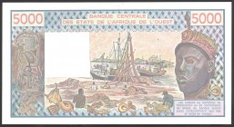 Togo 5000 Francs 1992 RARE
P# 808; UNC; West African States; RARE!