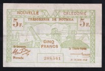 New Caledonia 5 Francs 1942 
P# 58, 288,561