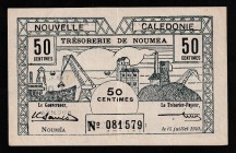New Caledonia 50 Centimes 1942 
P# 51, 081579