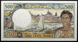 New Caledonia 500 Francs 1979 
P# 60c; № 01743824; UNC