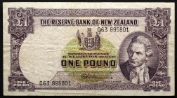 New Zealand 1 Pound 1956 
P# 159c; № 063-895801