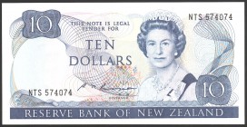 New Zealand 10 Dollars 1981 -1989
P# 172; № NTS574074; UNC