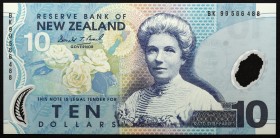 New Zealand 10 Dollars 1999 
P# 186a; № BK99566488; UNC