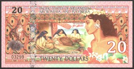 Micronesia & Polynesia 20 Dollars 2018 
UNC; Pacific States of Melanesia, Micronesia & Polynesia