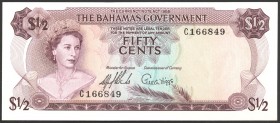Bahamas 1/2 Dollars 1965 
P# 17; № C166849; UNC