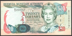 Bermuda 20 Dollars 2000 RARE
P# 53; № D/2 200017; UNC; RARE!
