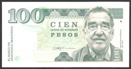 Colombia 100 Pesos 2014 Specimen RARE
Mintage: 400; UNC-; Gabriel García Márquez 1927-2014