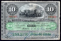 Cuba 10 Pesos 1896 
P# 49a;