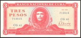 Cuba 3 Pesos 1985 
UNC; "Ernesto Guevara"