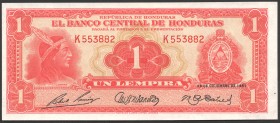 Honduras 1 Lempira 1951 RARE
P# 45b; № K 553882; UNC; "Lempira"; RARE!