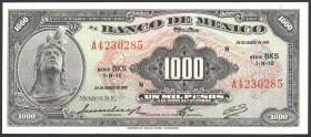 Mexico 1000 Pesos 1971 RARE
P# 52; № A 4230285; UNC; "Cuauhtemoc & Chichen-Itza"; RARE!