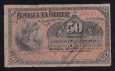 Paraguay 50 Centavos 1899 Rare
P# 95, 599497