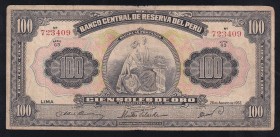 Peru 100 Soles 1952 
P# 73, 723409